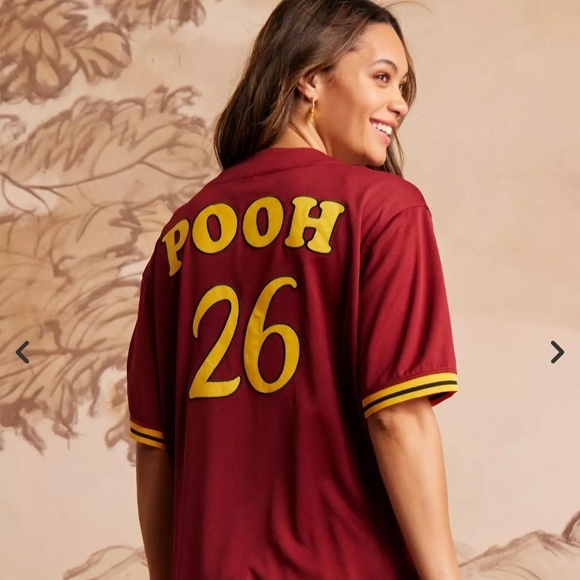 Boxlunch Tops - Disney X BoxLunch Exclusive Maroon Winnie The Pooh 26 Baseball Jersey Shirt